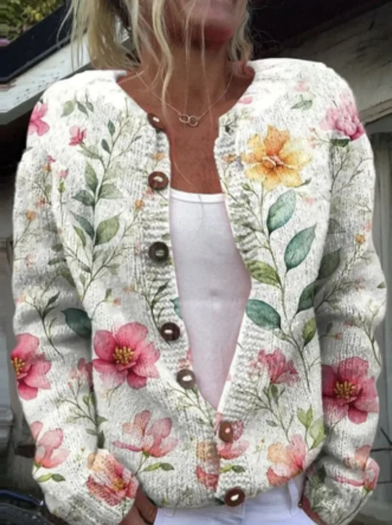 Lila | Floral Print Cardigan